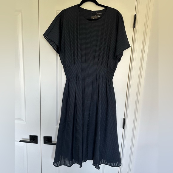 Club Monaco Swing Dress, Navy Textured - Picture 7 of 7